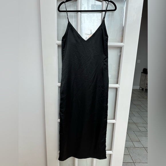 ROAM | Valencia Satin Black Slip Formal Midi Dress Size XS Cocktail Party - Picture 8 of 15